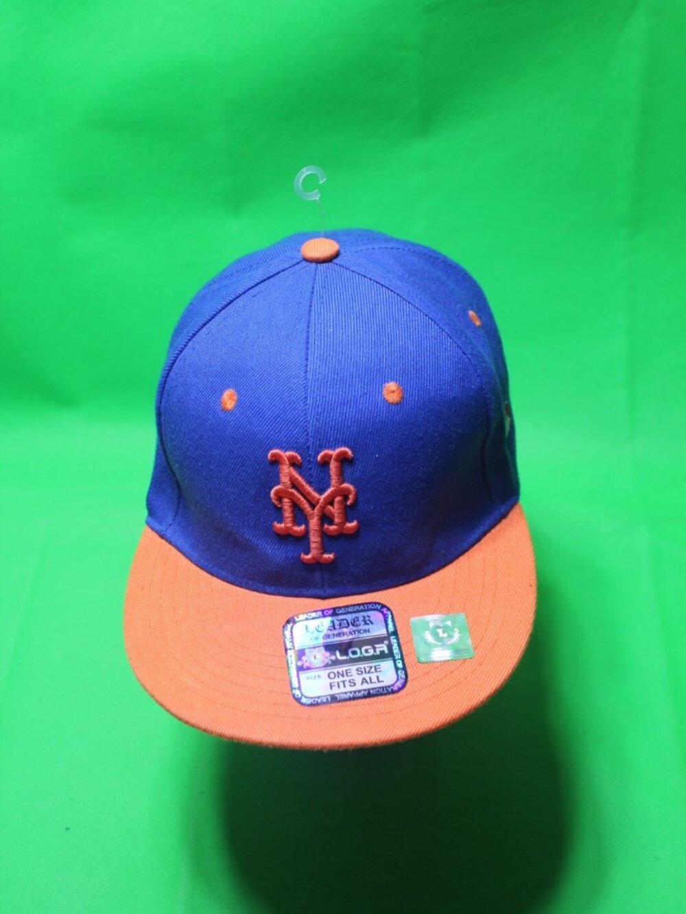 New York Blue Orange Cap Hat Leader Loga Adult Unisex OS Snapback Embroidered